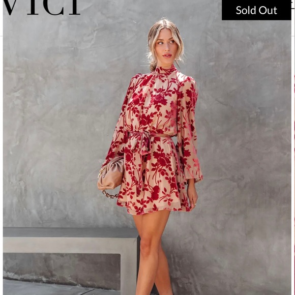 Vici Calgary Floral Tie Dress - Picture 1 of 9